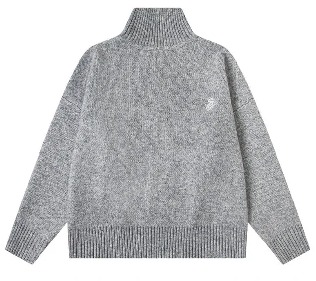 Stüssy Turtleneck Sweater Heather Grey