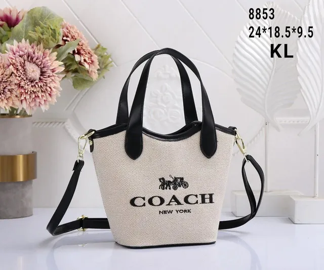 Coach Mini Tote Canvas with Leather Trim