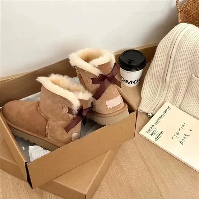 UGG Mini Bailey Bow Shearling Lined with Ribbon Bow