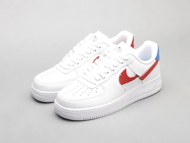 Nike Air Force 1 Low White Red Blue Croc
