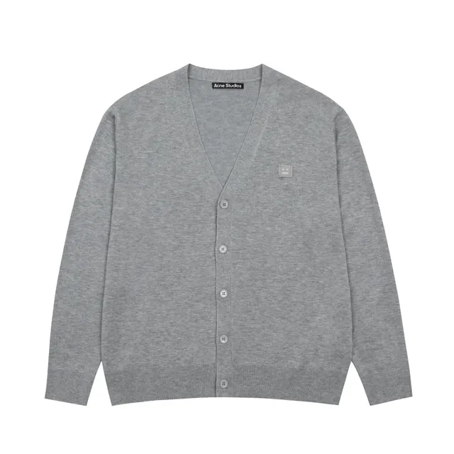 Acne Studios V-Neck Cardigan Face Patch