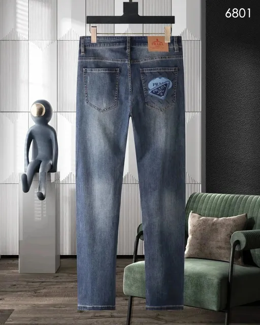 Prada Denim Jeans Logo Patch