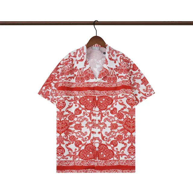 Dior Printed Short-Sleeve Shirt Baroque Motif