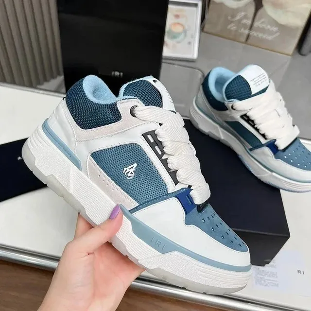 AMI Paris Sneaker Two-Tone Mesh and Leather