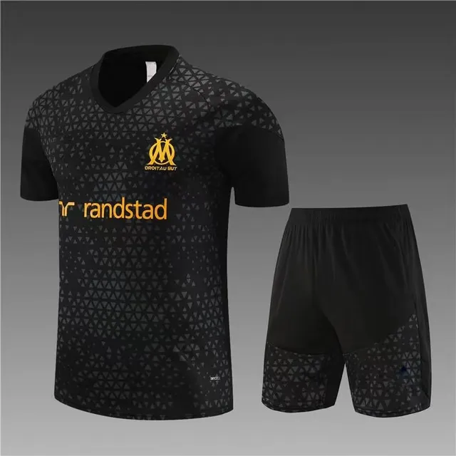 Olympique de Marseille Training Kit Black Triangular Print