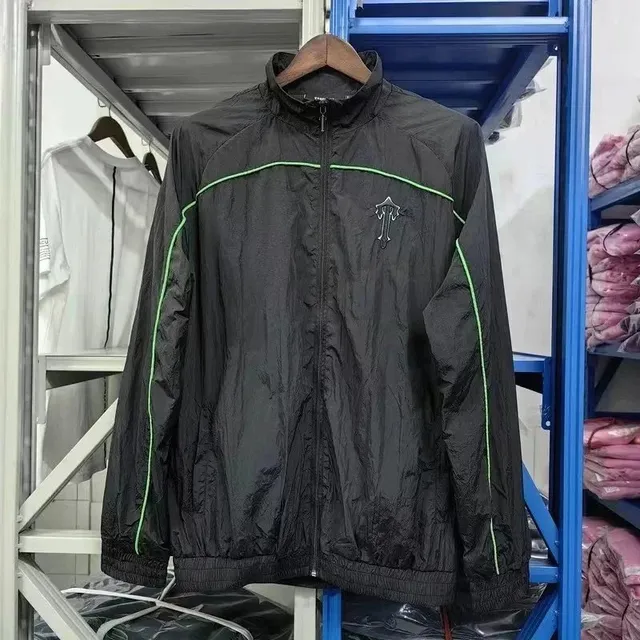 Fragment Design Windbreaker Jacket Black with Neon Green Trim