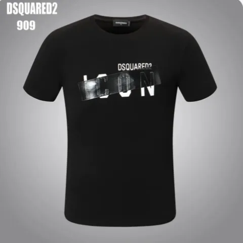 Dsquared2 Icon Graphic Tee Taped Logo Print