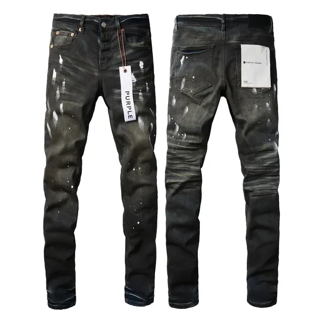 Purple Brand Paint Splatter Jeans