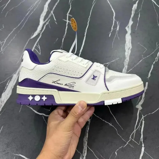 Louis Vuitton LV Trainer White Purple