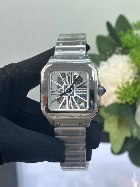 Santos de Cartier Skeleton Steel