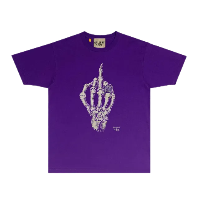 Gallery Dept. Skeleton Hand Tee Middle Finger Skull Print