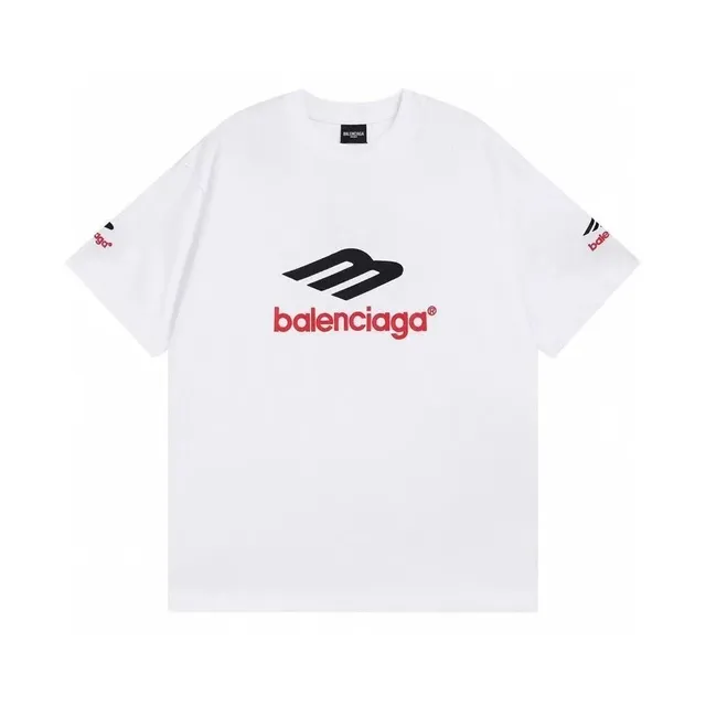 Balenciaga Logo T-Shirt Black and Red Logo