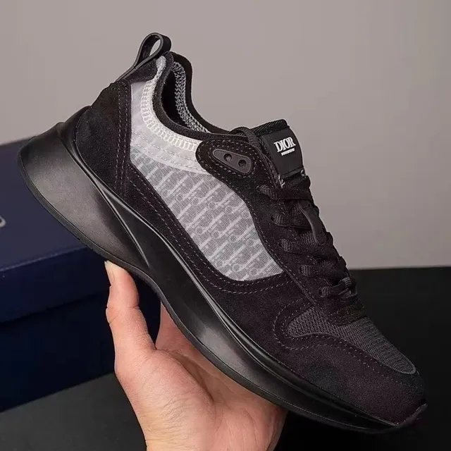 Dior B22 Sneaker Black Mesh and Suede