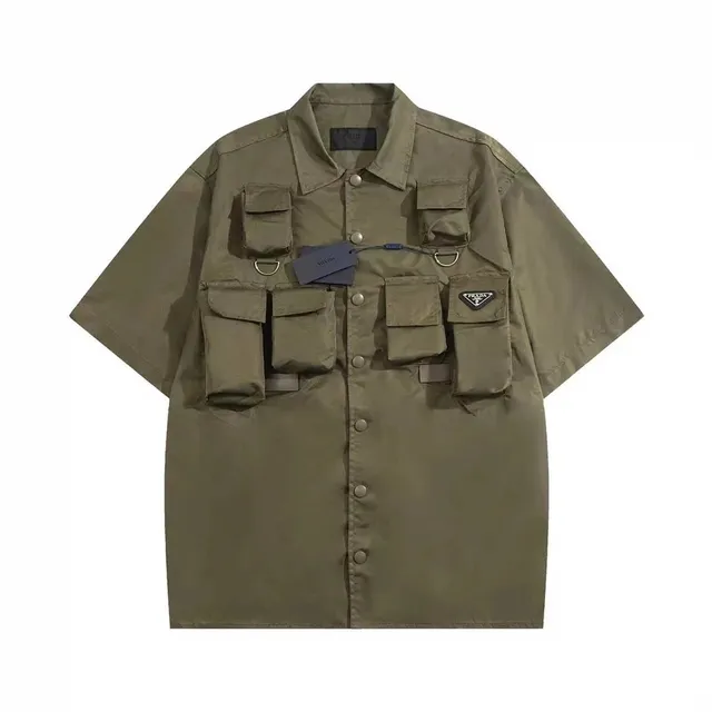 Prada Utility Shirt Olive Green