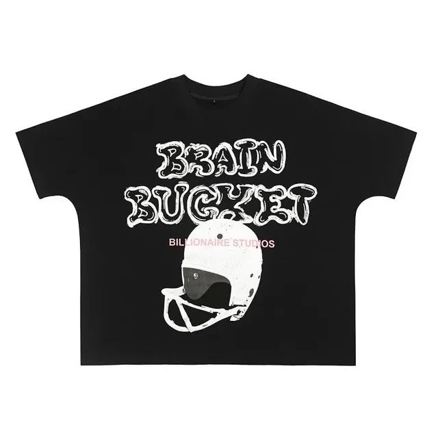 Billionaire Studios Brain Bucket Tee Football Helmet Graphic