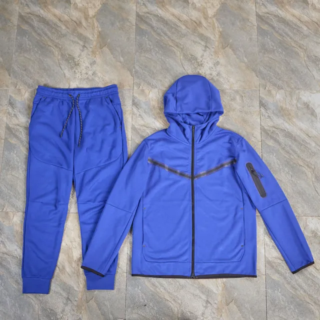 Nike Tech Fleece Hoodie and Joggers Royal Blue