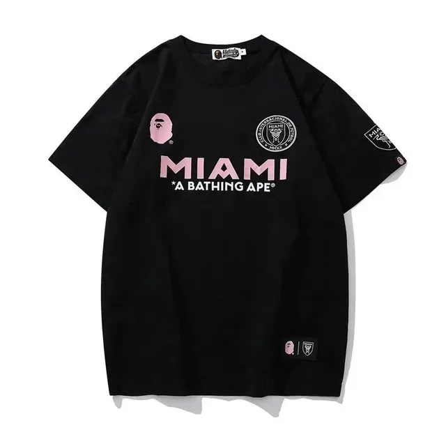 Inter Miami Miami x BAPE Tee Black with Pink Logo