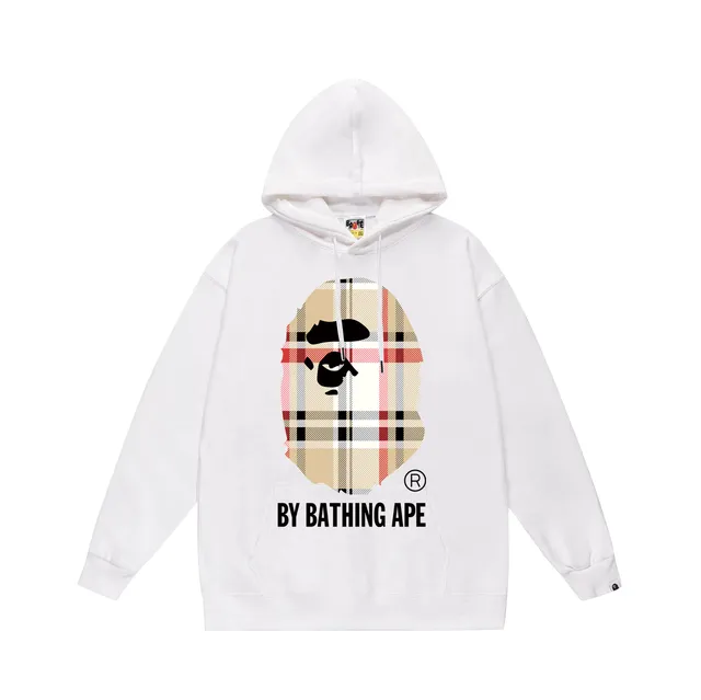 BAPE Hoodie Plaid Ape Head