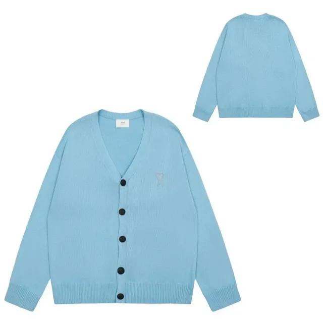 Amiri V-Neck Cardigan Light Blue