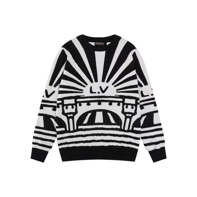 Louis Vuitton Knit Sweater Sunburst Arch Print