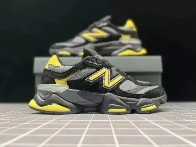 New Balance 2002R Black Yellow