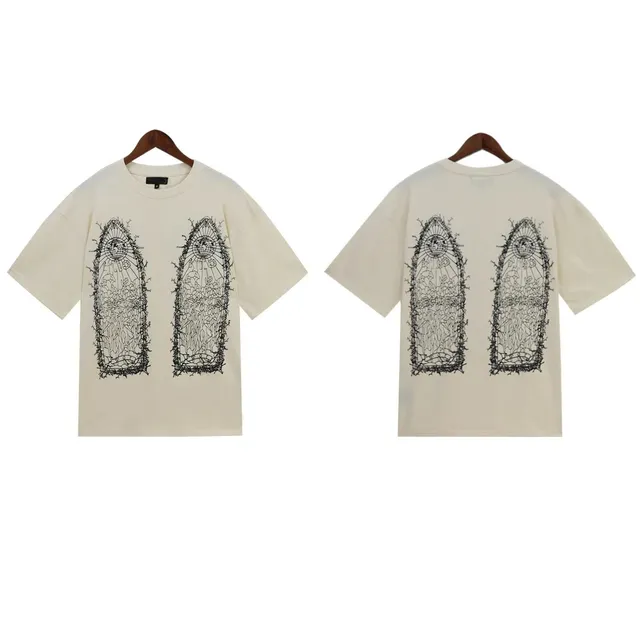 Who Decides War T-Shirt Barbed Wire Stained Glass Print