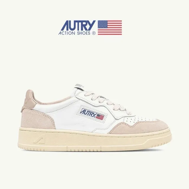 Autry Medalist Low White Beige