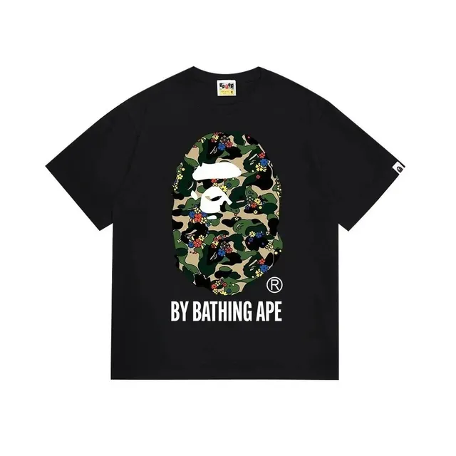 BAPE Shark Tee Floral Camo Ape Head