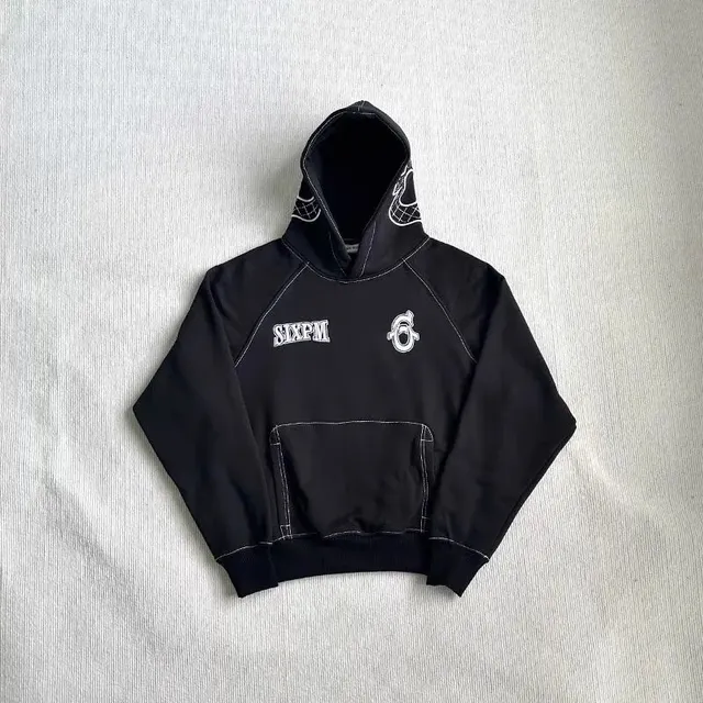 6PM Season Hooded Sweatshirt White Logo