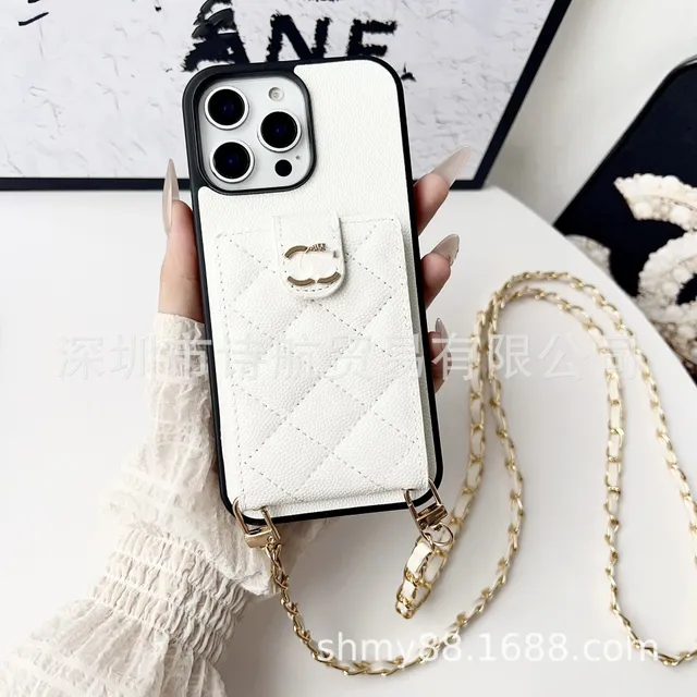 Chanel Phone Case with Chain Strap Quilted CC Logo