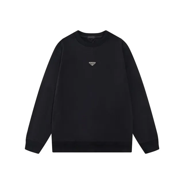 Prada Crewneck Sweatshirt Logo Patch