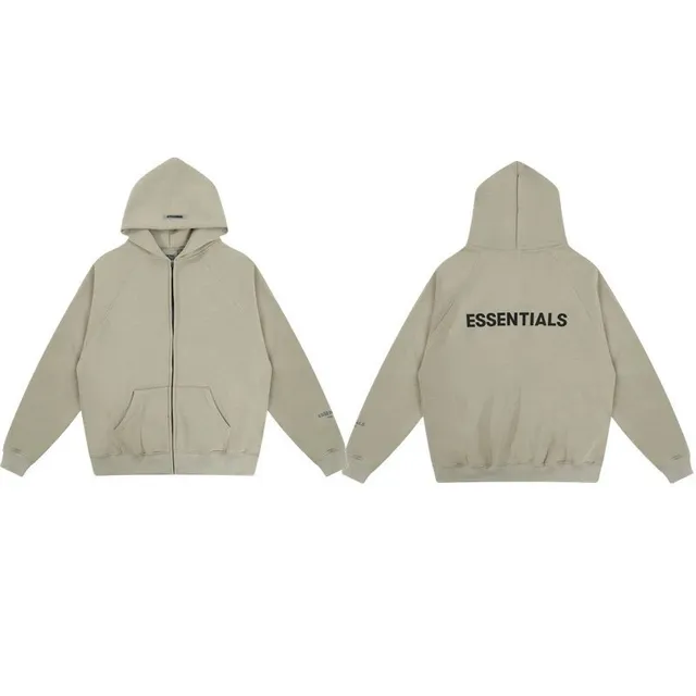 Fear of God Essentials Zip-Up Hoodie Essentials Logo