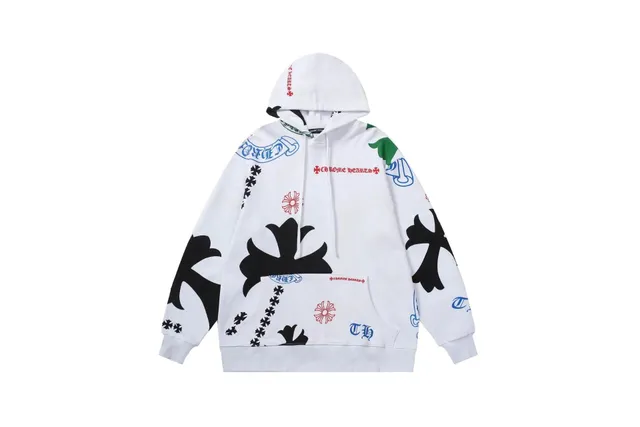Chrome Hearts Hooded Sweatshirt All-Over Logo Print