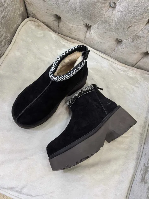 UGG Platform Boot Woven Trim