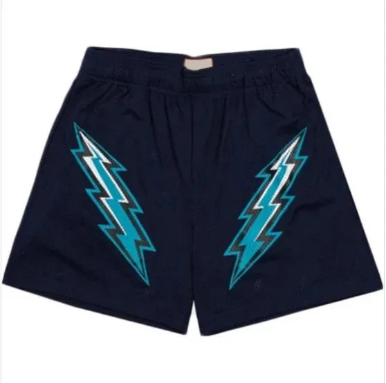 Eric Emanuel Lightning Shorts Teal Bolt