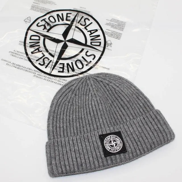 Stone Island Ribbed Beanie Logo Patch