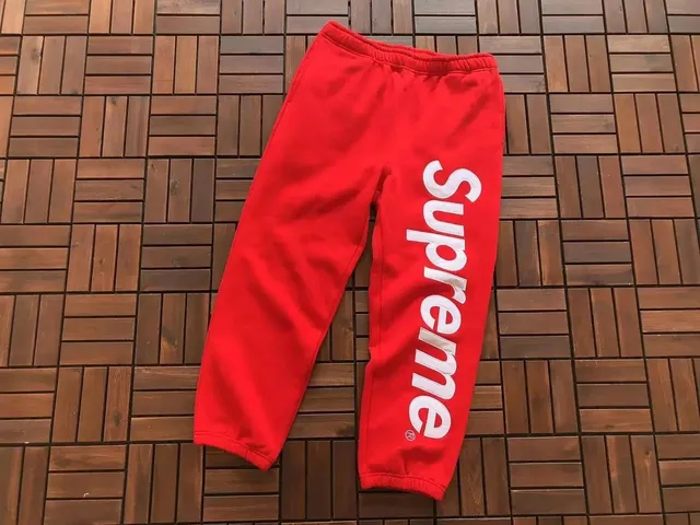Supreme Box Logo Sweatpants Red