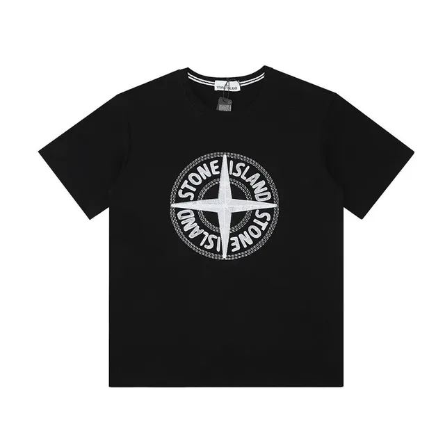 Stone Island Compass Logo T-Shirt Embroidered Logo