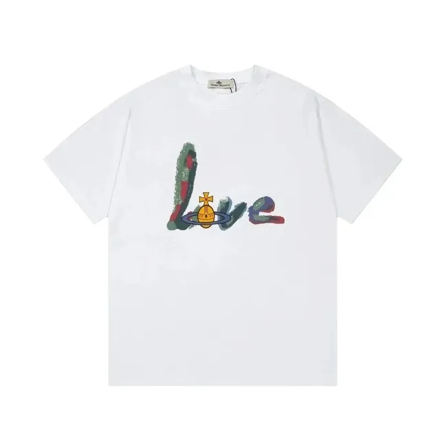 Vivienne Westwood Love Graphic Tee Painted 'Love' with Orb Logo