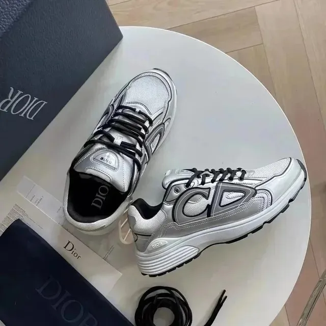 Dior B23 Low Silver Logo