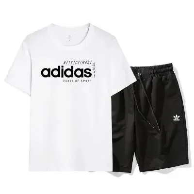 Adidas T-Shirt and Shorts Set Sport Graphic