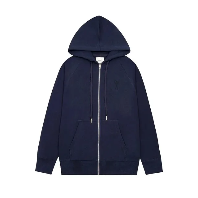 AMI Paris Zip-Up Hoodie Classic Logo