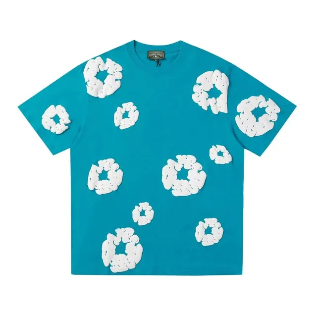 Gallery Dept. Scrunched Logo Tee Turquoise with 3D White Logos
