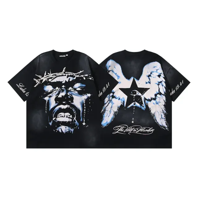 Hellstar Graphic Tee Crown & Wings Print