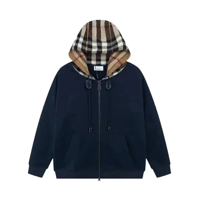 Burberry Zip-Up Hoodie Checkered Lining