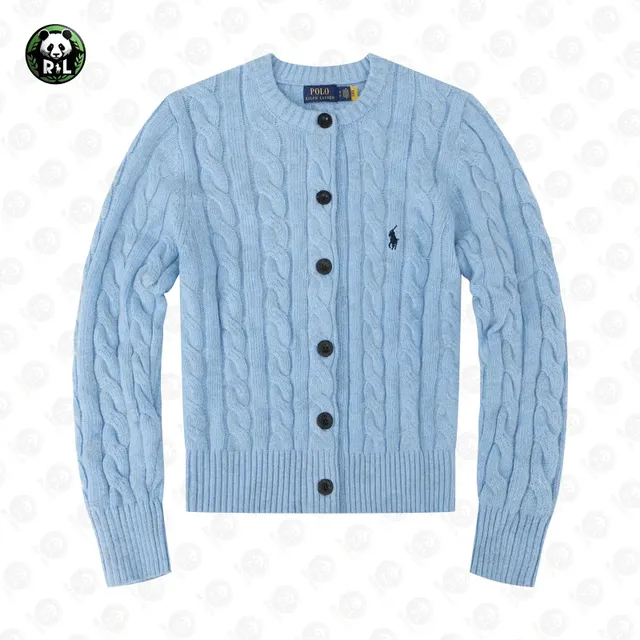 Polo Ralph Lauren Cable Knit Cardigan Light Blue