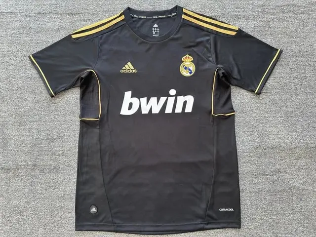 Adidas Real Madrid Training Jersey Black with Gold Trim