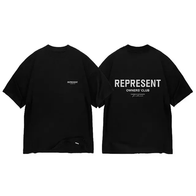 Represent Owners' Club Tee Black Logo Print