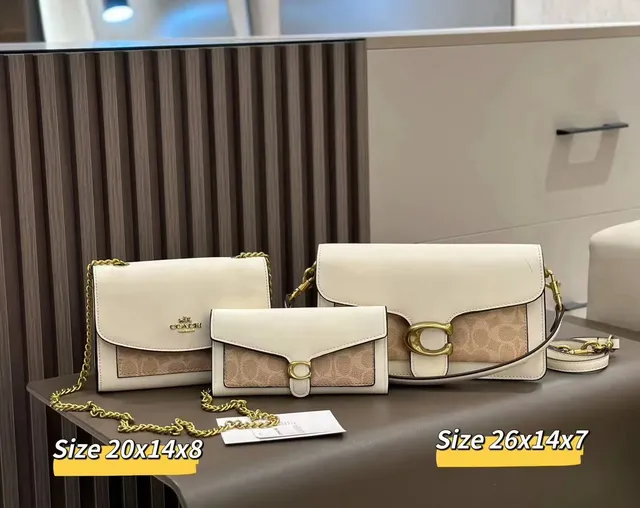 Coach Tabby Shoulder Bag Cream and Signature Canvas