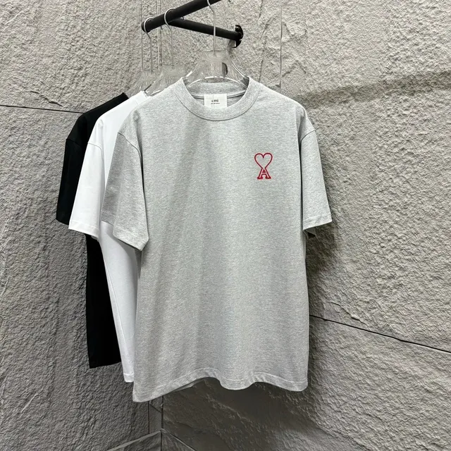 Amiri Heart Logo Tee Embroidered Heart
